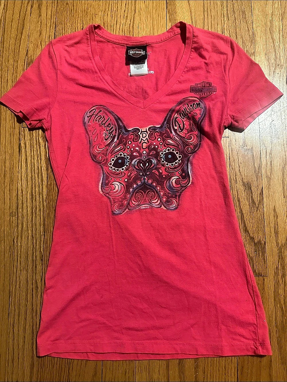 Harley-Davidson Graphic Short Sleeve Tee in Pink Size Small